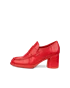 Women's ECCO® Sculpted LX 55 Leather Block-Heeled Loafer - Red - O