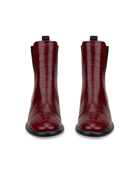 ECCO® Sculpted LX 55 Damen Chelsea Boot aus Leder mit Absatz - Rot - Front_Pair