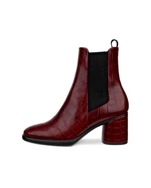 ECCO® Sculpted LX 55 Dames leren Chelsea boot met hak - Rood - O