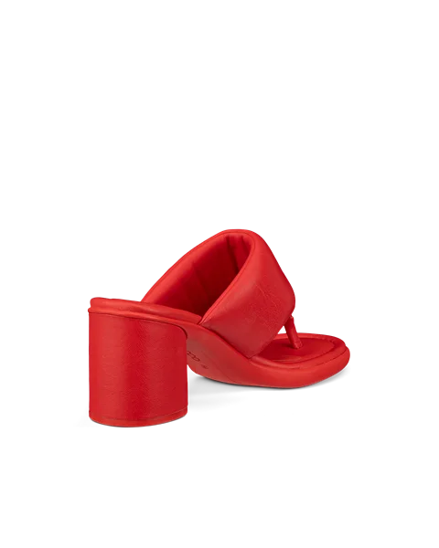 Dámské kožené sandály na podpatku ECCO® Sculpted Sandal LX 55 - Červená - B