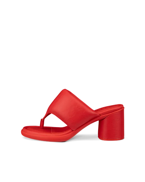 Women's ECCO® Sculpted Sandal LX 55 Leather Heeled Sandal - Red - O