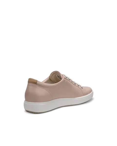 Women's ECCO® Soft 7 Leather Trainer - Pink - B