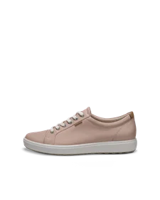 ECCO® Soft 7 női bőr sneaker - Rózsaszín - O