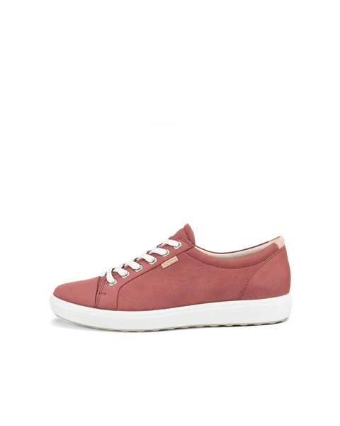 ECCO® Soft 7 Damen Sneaker aus Nubukleder - Rot - O