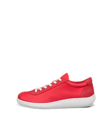 ECCO® Soft Zero Skinnsneaker dam - Röd - O