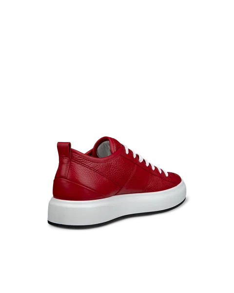 Women's ECCO® Street Ace Leather Trainer - Red - B