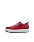 Women's ECCO® Street Ace Leather Trainer - Red - O