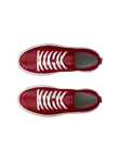 Women's ECCO® Street Ace Leather Trainer - Red - Top_Left_Pair