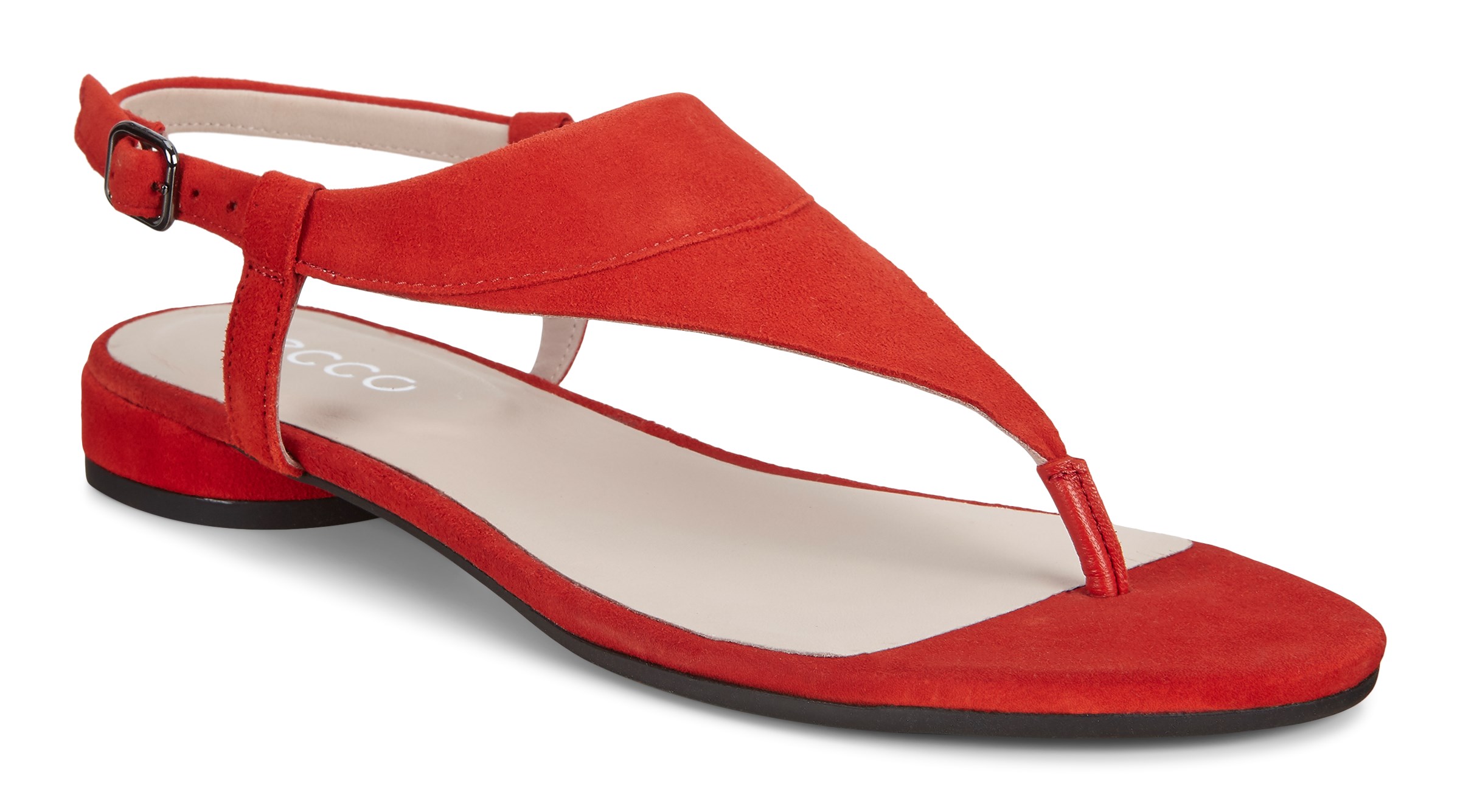 ecco red leather sandals