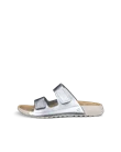 ECCO® Cozmo Damen Ledersandale mit zwei Riemen - Silber - O