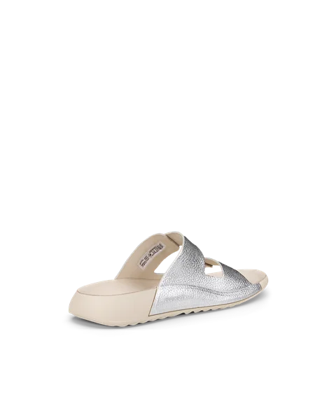 ECCO® Cozmo sandaler i læder med to remme til damer - Sølv - B