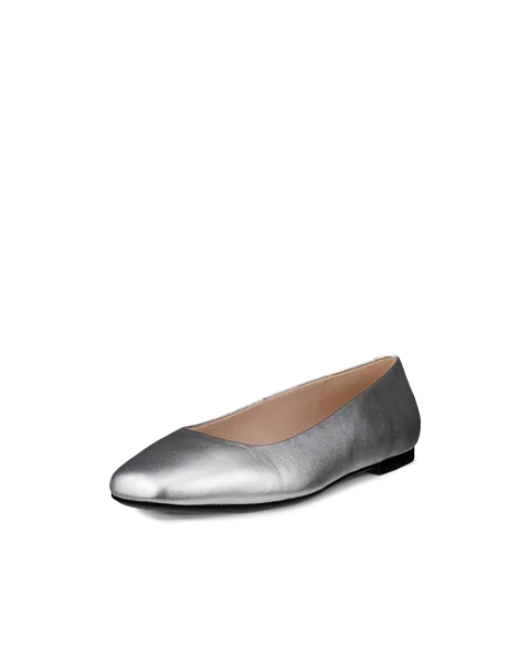 ECCO® Margot Damen Lederballerina - Silber - M