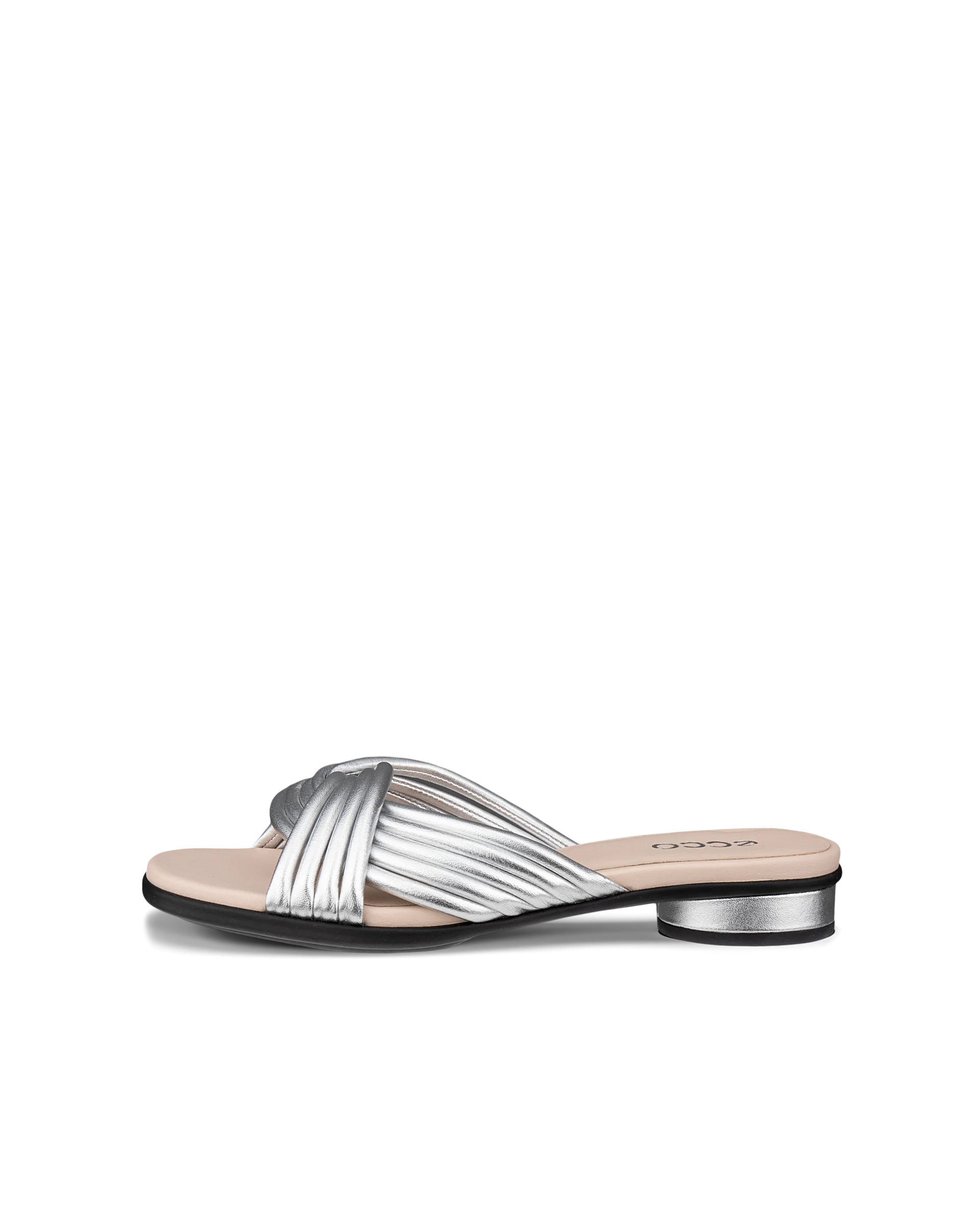 ECCO Sculpted Alba 25 - Women’s Leather Heeled Sandal - Silver - Size: 6.5-7 (EU 40)