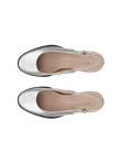 ECCO® Sculpted LX 55 női vastag sarkú bőr körömcipő - Ezüst - Top_Left_Pair