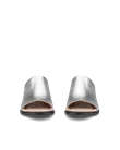 Women's ECCO® Sculpted Sandal LX 35 Leather Mule Sandal - Silver - Front_Pair
