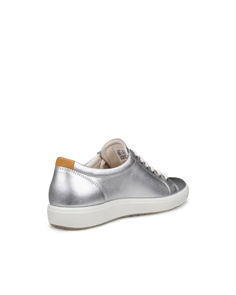 ECCO® Soft 7 Damen Ledersneaker - Silber - B