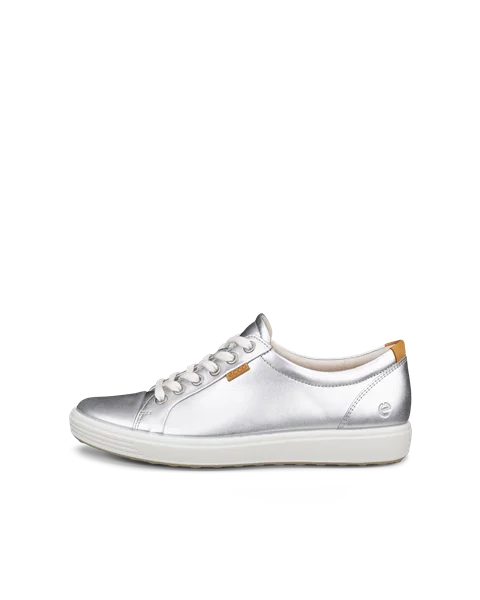 ECCO® Soft 7 Damen Ledersneaker - Silber - O