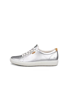 Dámské kožené tenisky ECCO® Soft 7 - Stříbrná - O