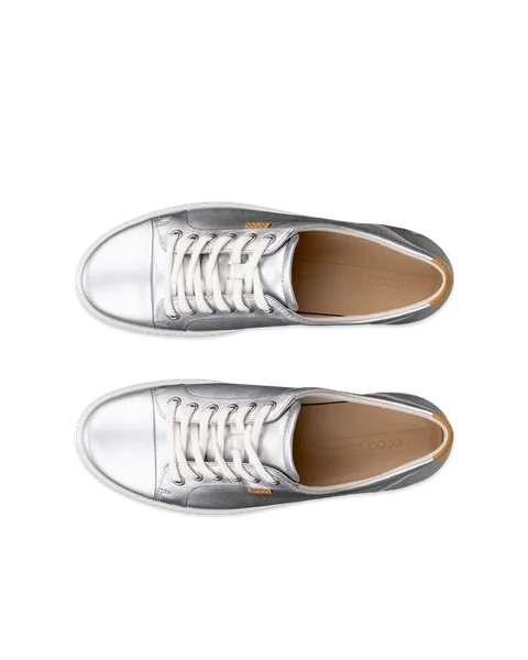 ECCO® Soft 7 Damen Ledersneaker - Silber - Top_Left_Pair