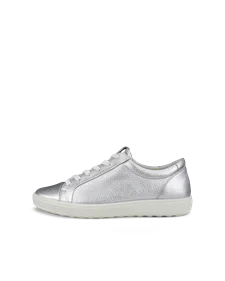 ECCO® Soft 7 sneakers i læder til damer - Sølv - O