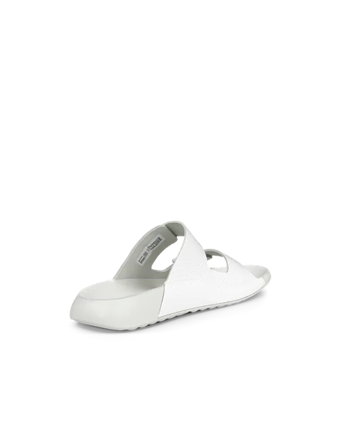 Women's ECCO® Cozmo Leather Two Strap Sandal - White - B
