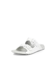 Women's ECCO® Cozmo Leather Two Strap Sandal - White - M