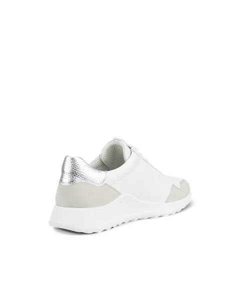 Damskie skórzane sneakersy ECCO® Flexure Runner - Biały - B