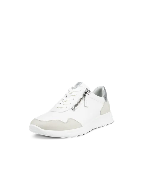 ECCO® Flexure Runner sneakers i læder til damer - Hvid - M