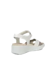 ECCO® Flowt Wedge LX ženske kožne sandale na platformu - Bijela - B