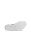 Damskie skórzane sandały na koturnie ECCO® Flowt Wedge LX - Biały - S