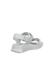 Women's ECCO® Gruuv Sol Leather Heeled Sandal - White - B