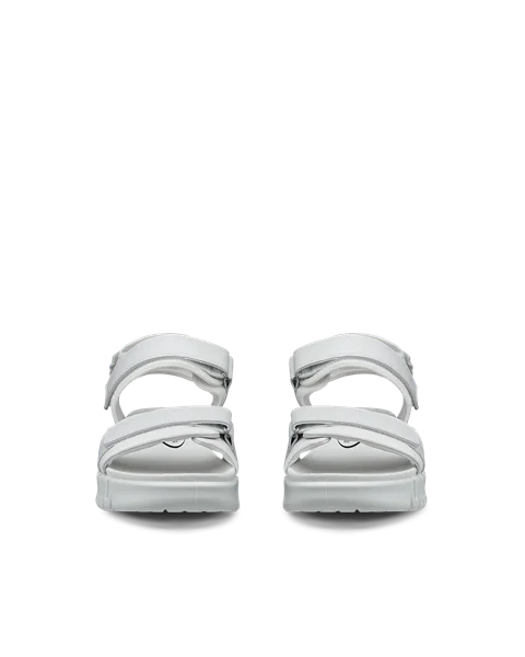 Women's ECCO® Gruuv Sol Leather Heeled Sandal - White - Front_Pair