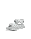 Women's ECCO® Gruuv Sol Leather Heeled Sandal - White - M