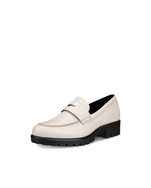 Women's ECCO® Modtray Leather Loafer - White - M