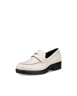 Women's ECCO® Modtray Leather Loafer - White - M