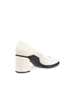 Women's ECCO® Sculpted Lx 55 Leather Block-Heeled Pump - White - B
