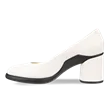 Women's ECCO® Sculpted Lx 55 Leather Block-Heeled Pump - White - Inside