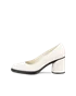 Women's ECCO® Sculpted Lx 55 Leather Block-Heeled Pump - White - O