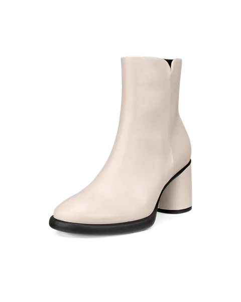 Women's ECCO® Sculpted Lx 55 Leather Mid-Cut Boot - White - M