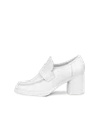 Women's ECCO® Sculpted LX 55 Leather Block-Heeled Loafer - White - O