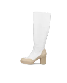 Women's ECCO® Shape Sculpted Motion 55 Leather High-Cut Boot - White - O