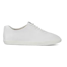 Women's ECCO® Simpil Leather Lace-Up Shoe - White - Outside