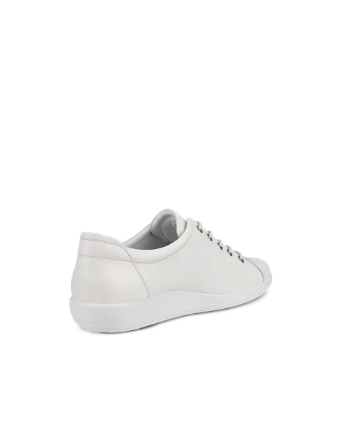 ECCO® Soft 2.0 chaussures de marche en cuir pour femme - Blanc - B