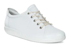 Damskie skórzane sneakersy ECCO® Soft 2.0 - Biały - Nfh