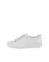 ECCO® Soft 2.0 chaussures de marche en cuir pour femme - Blanc - O