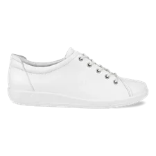 Damskie skórzane sneakersy ECCO® Soft 2.0 - Biały - Outside