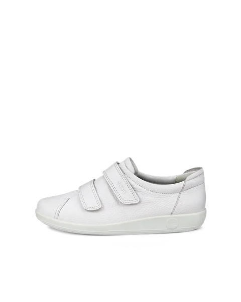 ECCO® Soft 2.0 chaussures de marche en cuir pour femme - Blanc - O