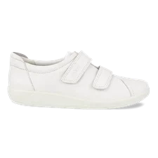 Damskie skórzane sneakersy ECCO® Soft 2.0 - Biały - Outside
