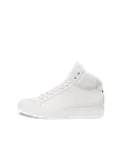 Women's ECCO® Soft 60 Leather High-Top Trainer - White - O