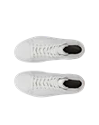 Women's ECCO® Soft 60 Leather High-Top Trainer - White - Top_Left_Pair